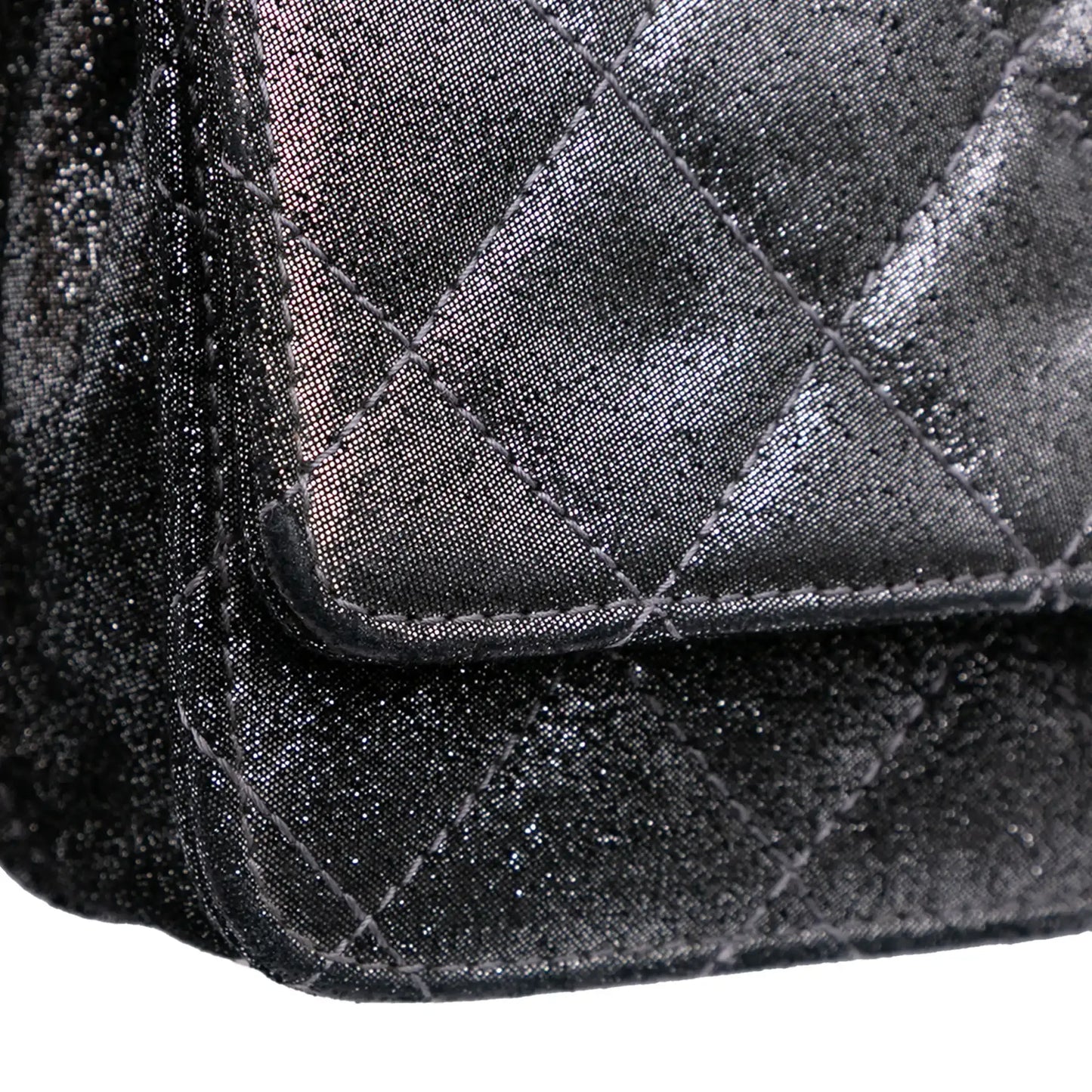 Chanel Quilted Iridescent Lambskin Tartan Button Wallet On Chain