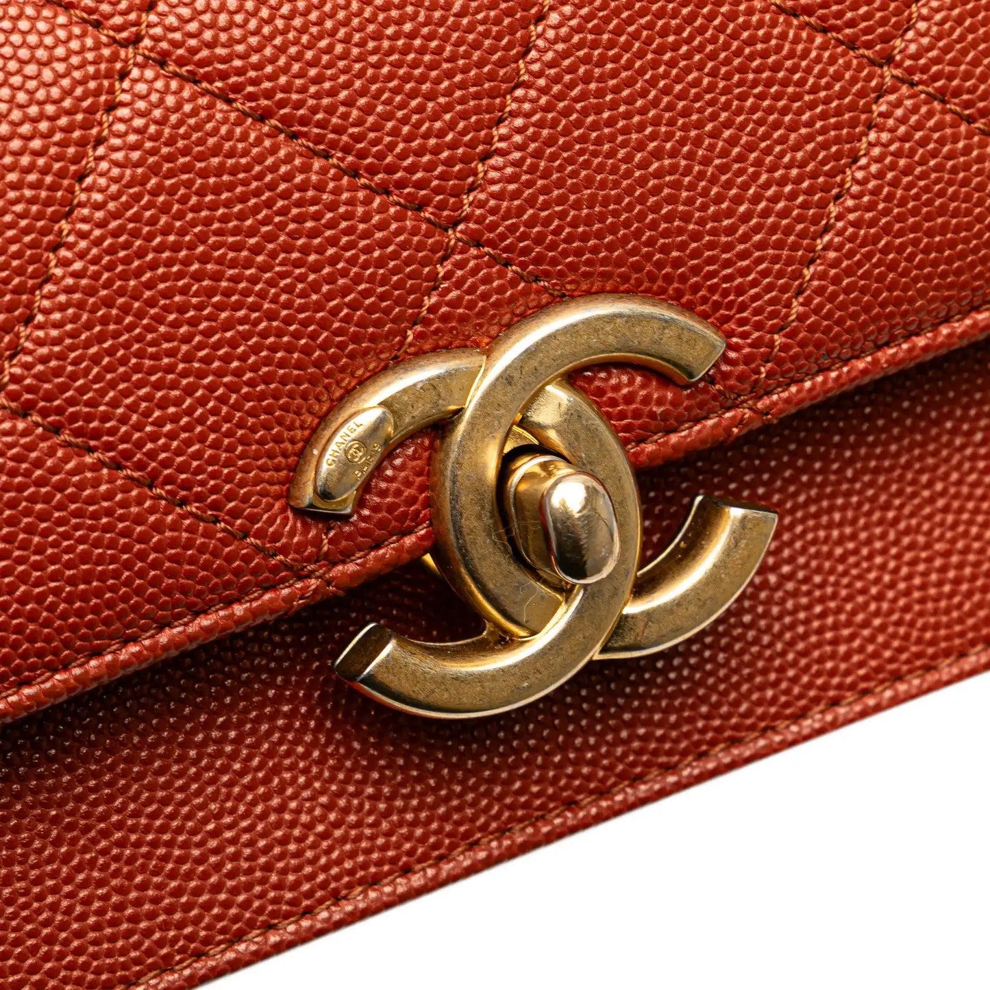 Chanel Mini CC Quilted Caviar Messenger Single Flap