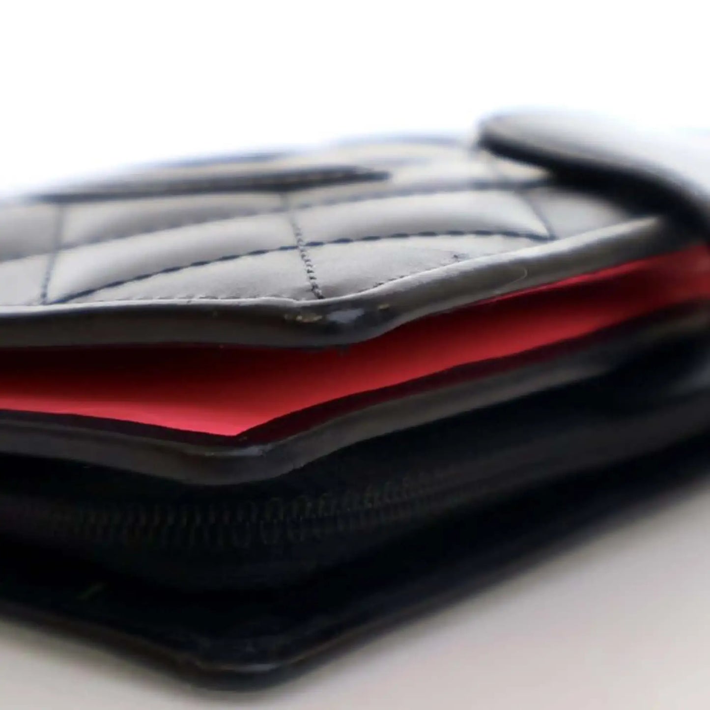 Chanel Calfskin Cambon Ligne Compact Zipped Wallet