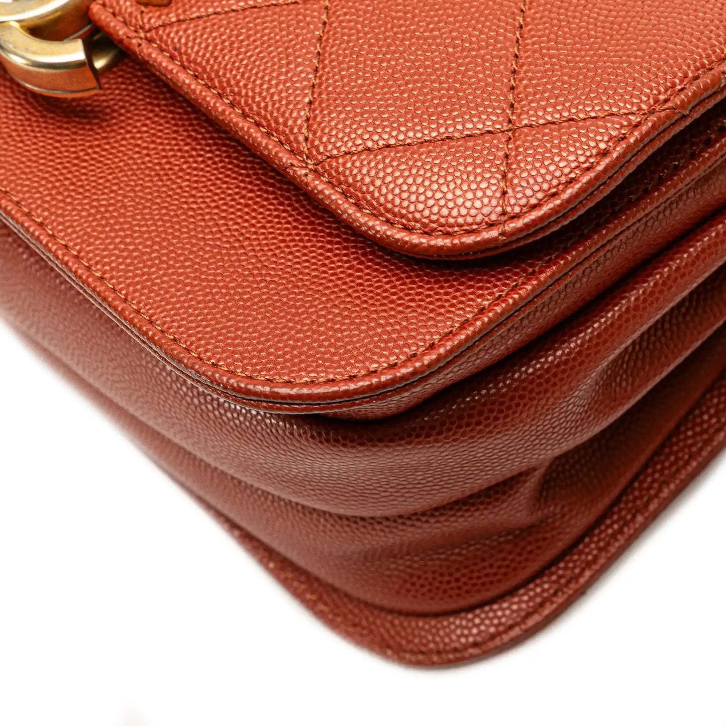 Chanel Mini CC Quilted Caviar Messenger Single Flap