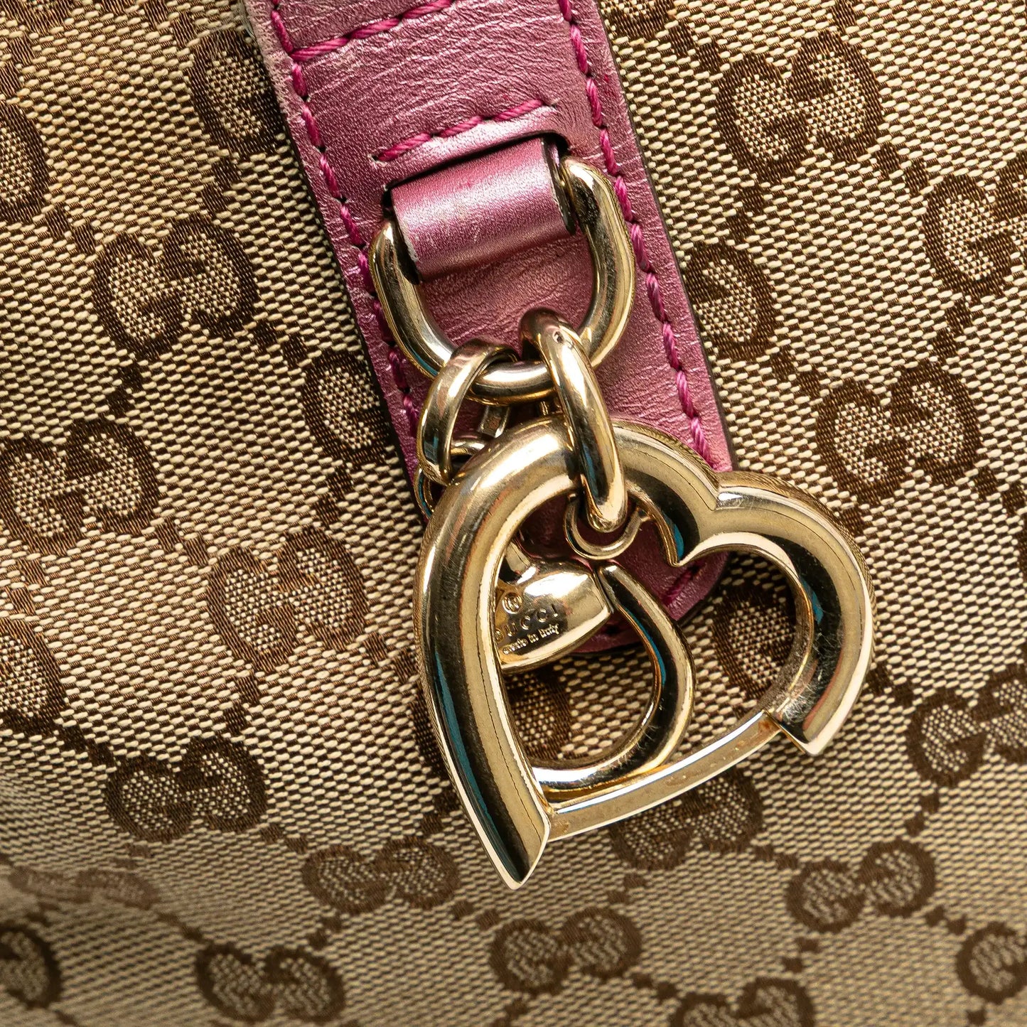 Gucci GG Canvas Heart Bit Satchel