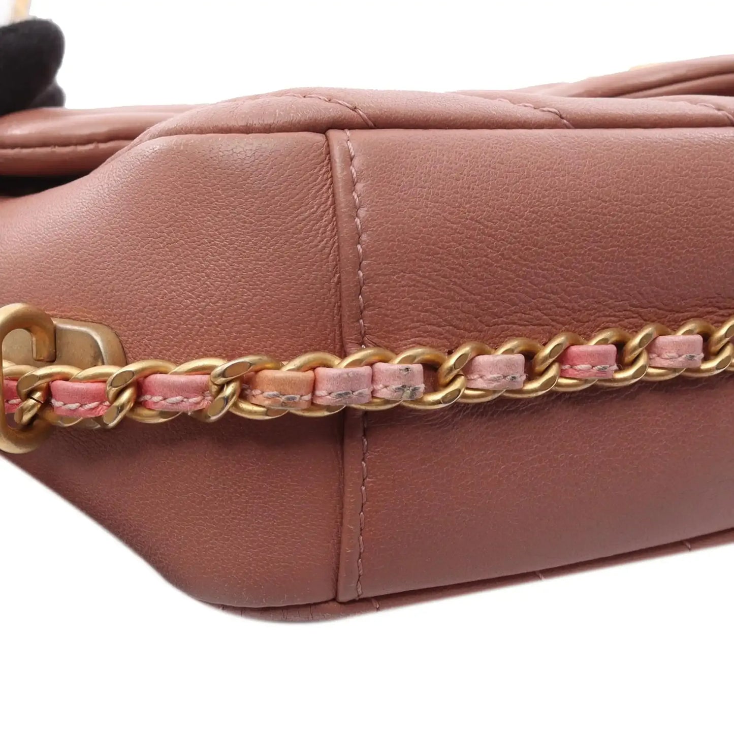 Chanel Mini Rectangular Chevron Lambskin Chain Around Flap