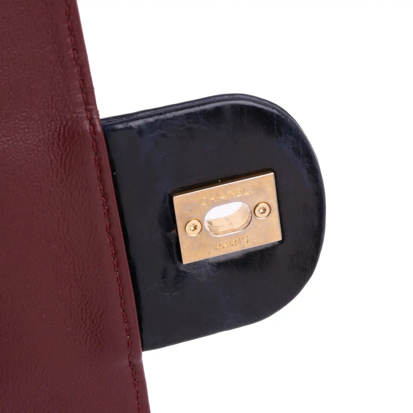 Chanel CC Crackled Glazed Calfskin Accordion Flap