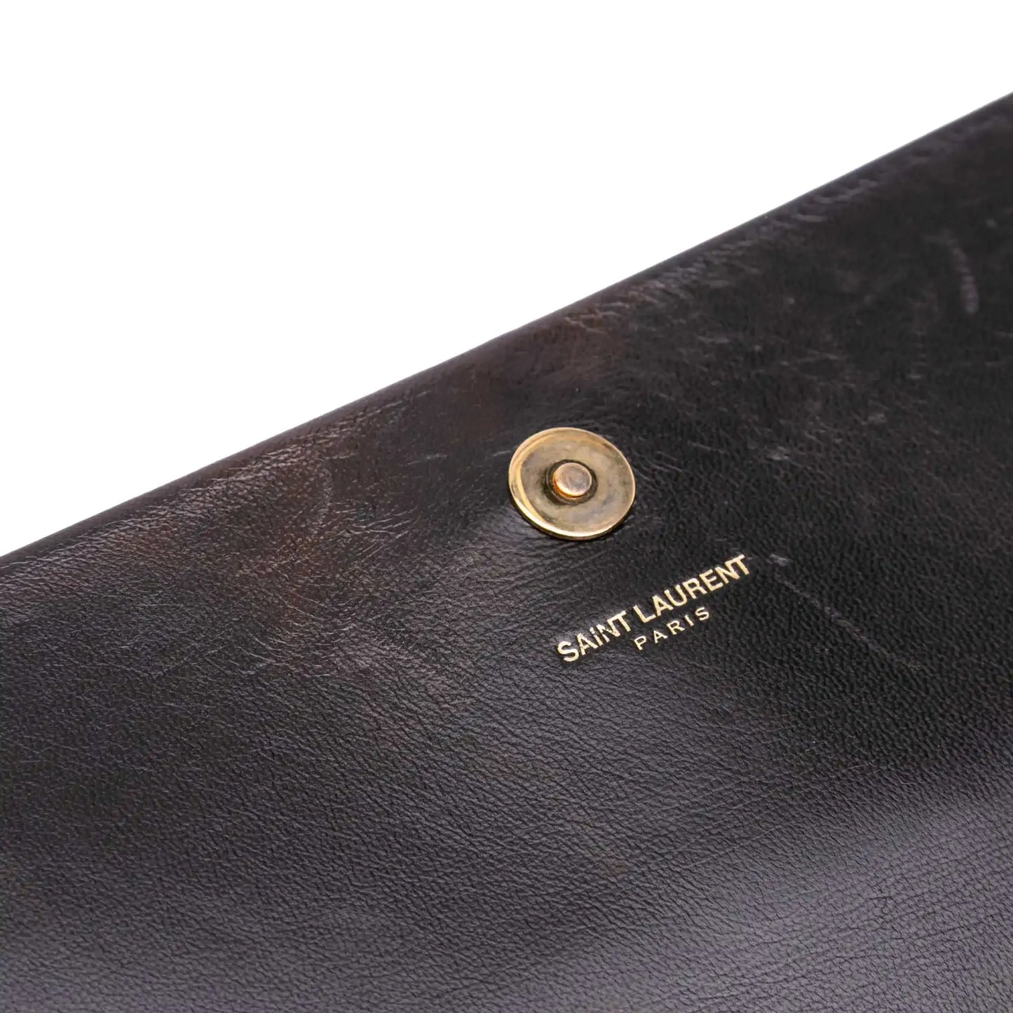 Saint Laurent Suede Classic Monogram Cassandre Tassel Clutch