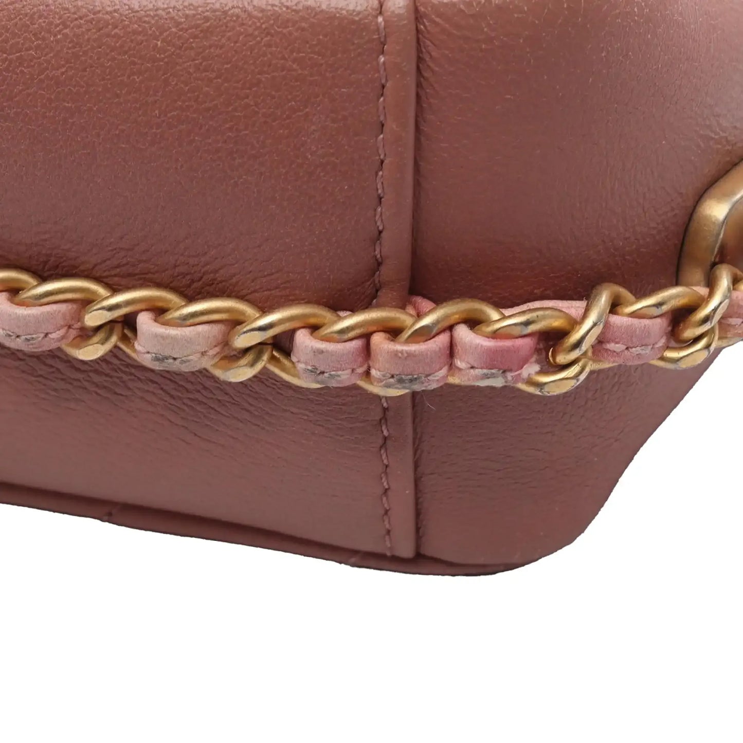 Chanel Mini Rectangular Chevron Lambskin Chain Around Flap