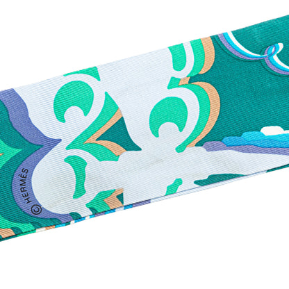 Hermès Brides de Gala Shadow Silk Twilly Scarf
