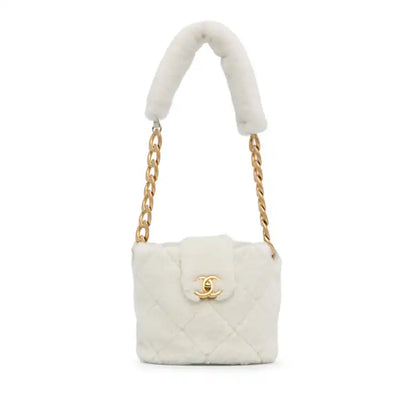 Chanel Shearling CC Shoulder Bag