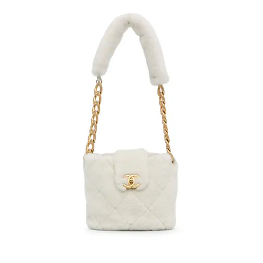 Chanel Shearling CC Shoulder Bag