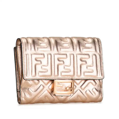 Fendi Zucca Embossed Compact Wallet