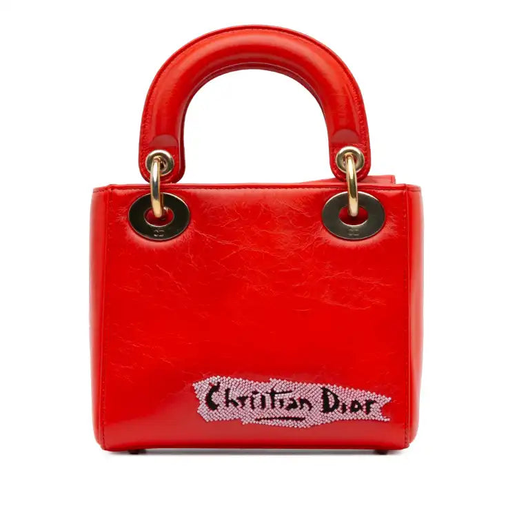 Dior Mini Calfskin Sequin Embellished Lady