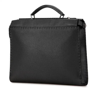 Fendi Large Leather Selleria Peekaboo Iconic Fit Bag