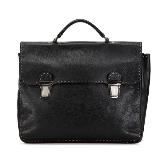 Fendi Leather Selleria Briefcase