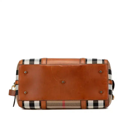 Burberry House Check Alchester Sactorial Canvas Boston Bag