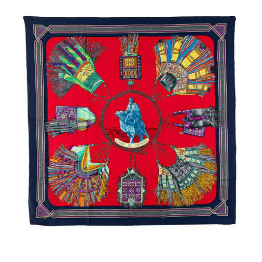 Hermès Cuirs Du Desert Silk Scarf