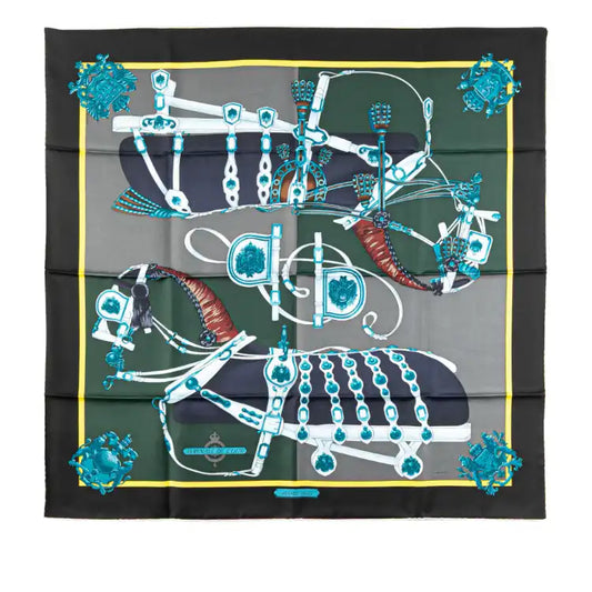 Hermès Harnais De Cour Silk Scarf