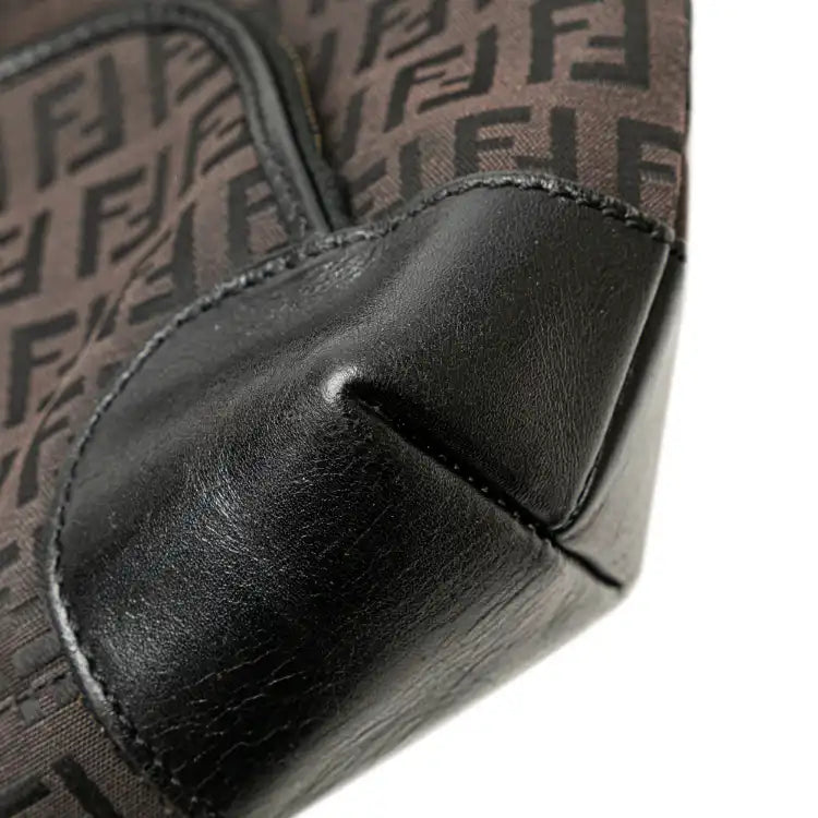 Fendi Zucchino Canvas Chef Front Pocket Shopping Tote