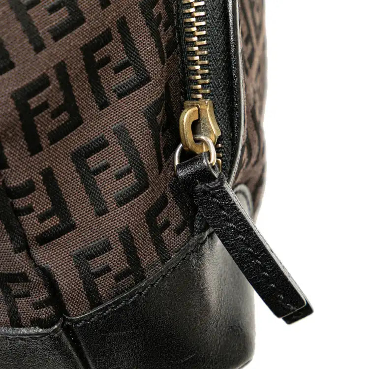 Fendi Zucchino Canvas Chef Front Pocket Shopping Tote