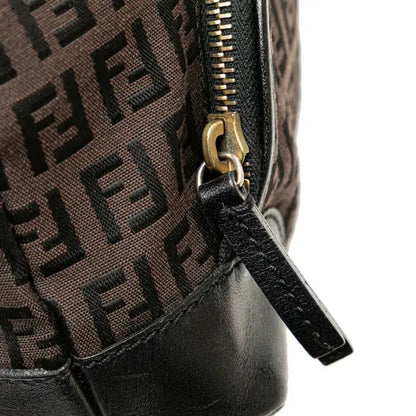 Fendi Zucchino Canvas Chef Front Pocket Shopping Tote