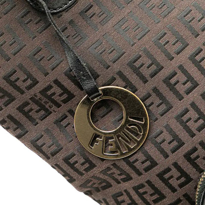 Fendi Zucchino Canvas Chef Front Pocket Shopping Tote