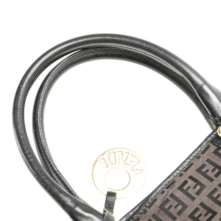 Fendi Zucchino Canvas Chef Front Pocket Shopping Tote