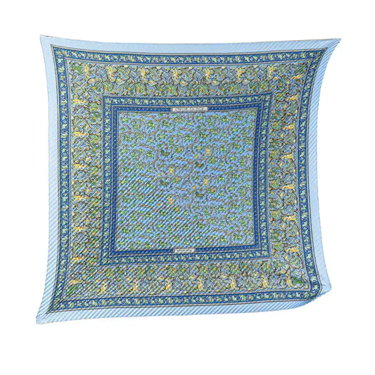 Hermès Chasse En Inde Silk Plisse Scarf