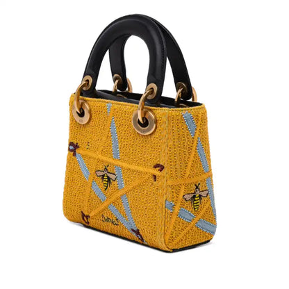 Dior Mini Embroidered Canvas Swords Lady
