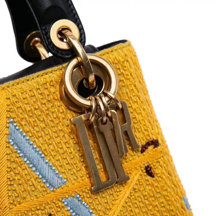 Dior Mini Embroidered Canvas Swords Lady