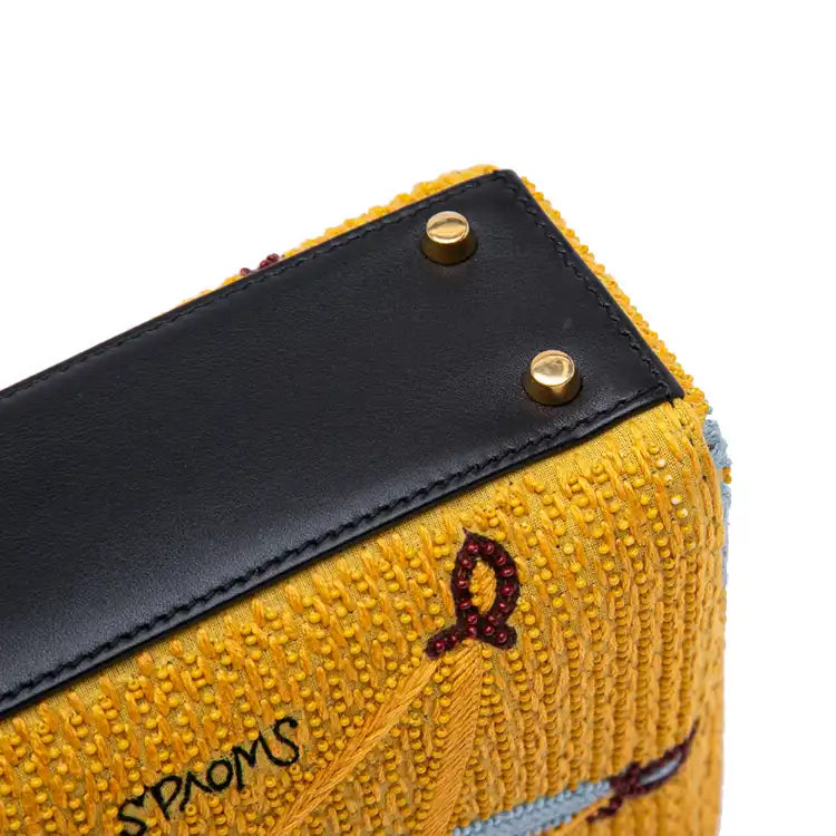Dior Mini Embroidered Canvas Swords Lady