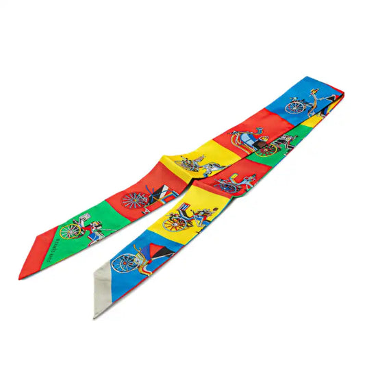 Hermès Voitures Exquises Twilly Silk Scarf