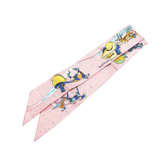 Hermès Space Derby Twilly Silk Scarf