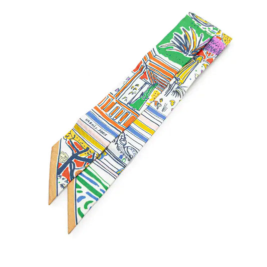 Hermès Rayures d'Ete Twilly Silk Scarf