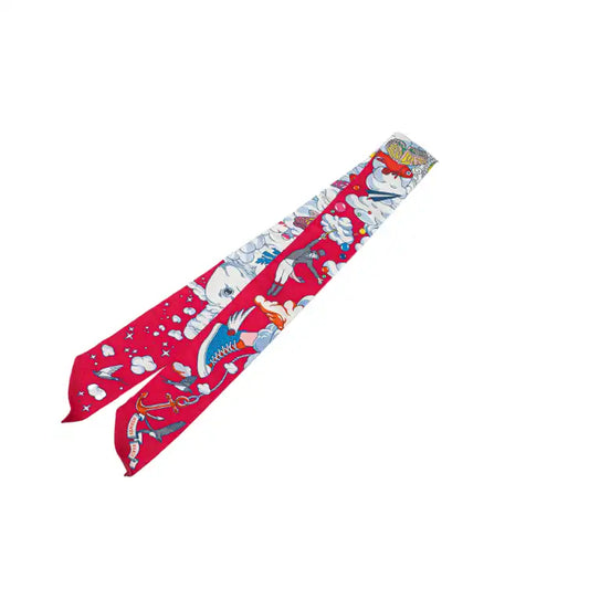 Hermès Sur Mon Nuage Silk Twilly Scarf