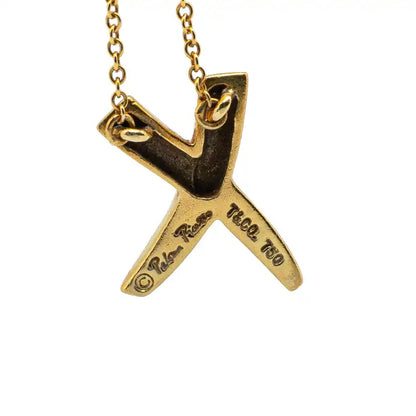 Tiffany Paloma Picasso 18K Yellow Gold Paloma's Graffiti X Pendant Necklace