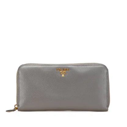 Prada Vitello Daino Zip Around Long Wallet