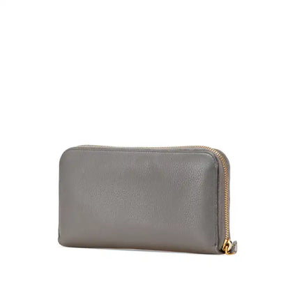Prada Vitello Daino Zip Around Long Wallet