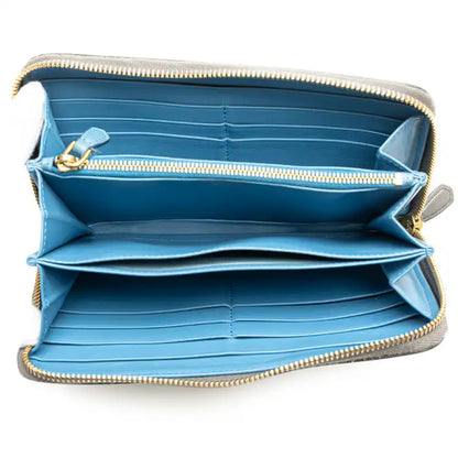 Prada Vitello Daino Zip Around Long Wallet