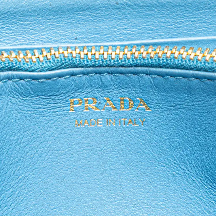 Prada Vitello Daino Zip Around Long Wallet