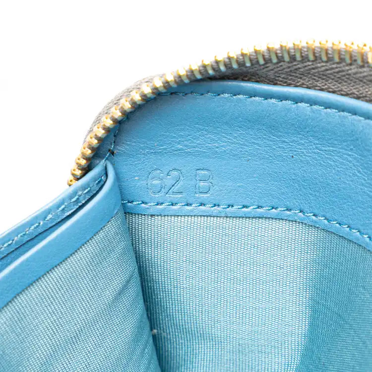 Prada Vitello Daino Zip Around Long Wallet