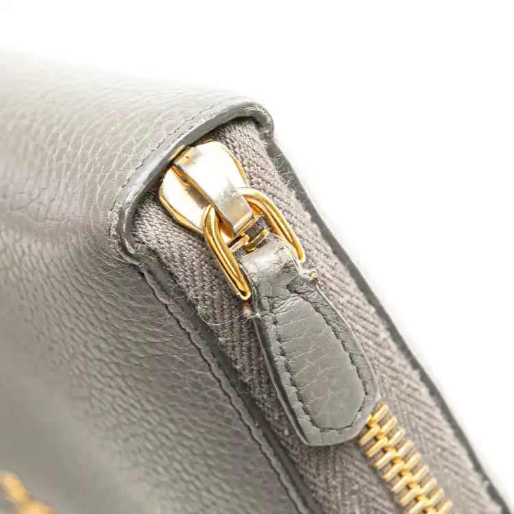 Prada Vitello Daino Zip Around Long Wallet