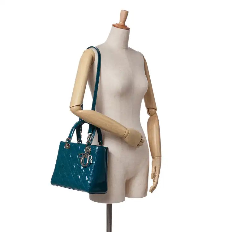 Dior Medium Patent Cannage Lady