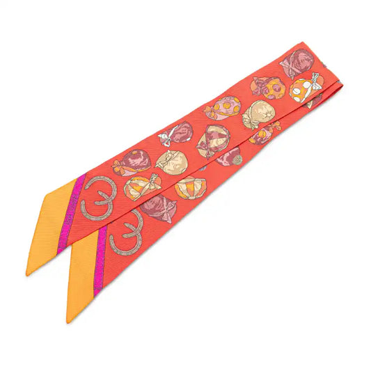 Hermès Jockey Equestrian Hat Silk Twilly Scarf