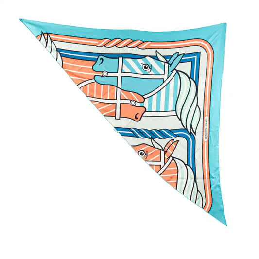 Hermès Quadrige Bayadere Giant Triangle Scarf