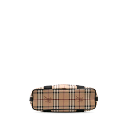 Burberry Haymarket Check Coated Canvas Vertical Tote