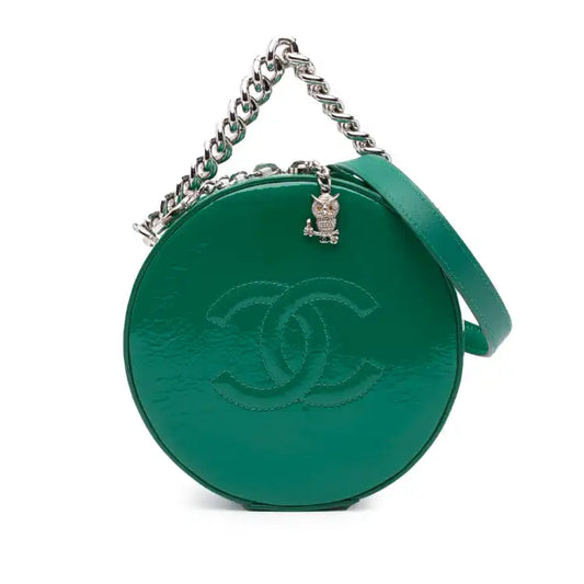 Chanel Patent Round As Earth Satchel