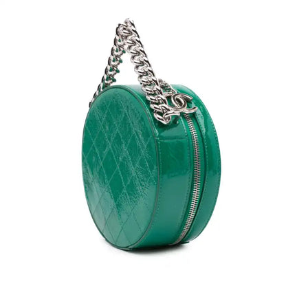 Chanel Patent Round As Earth Satchel