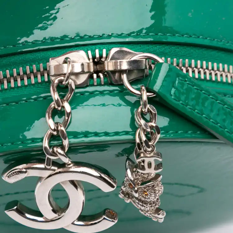 Chanel Patent Round As Earth Satchel