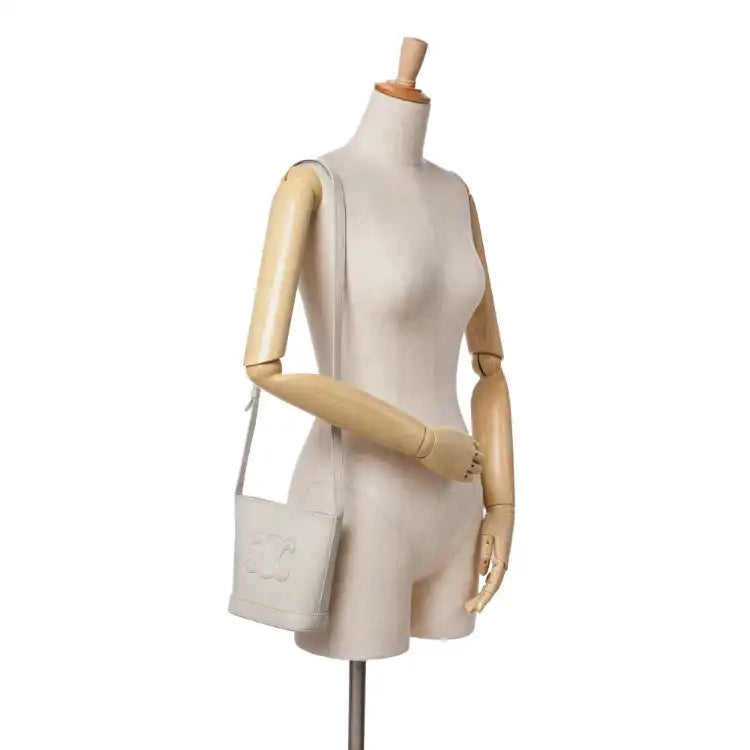 Celine Small Smooth Calfskin Cuir Triomphe Bucket Bag