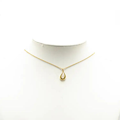 Tiffany Elsa Peretti 18K Yellow Gold Open Teardrop Pendant Necklace