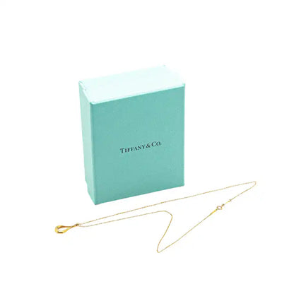 Tiffany Elsa Peretti 18K Yellow Gold Open Teardrop Pendant Necklace