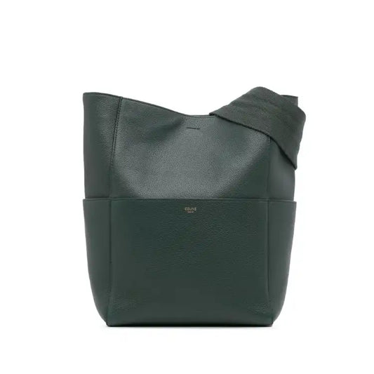 Celine Medium Leather Seau Sangle Bucket